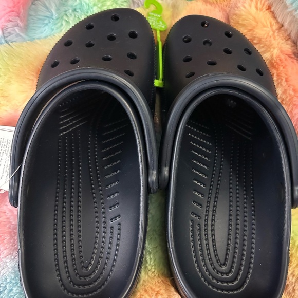 CROCS Kids Navy Blue Clogs - Picture 2 of 4